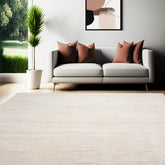 9' x12'  Beige Gray Color Hand Knotted Persian Wool and Silk Modern & Contemporary Oriental Area Rug